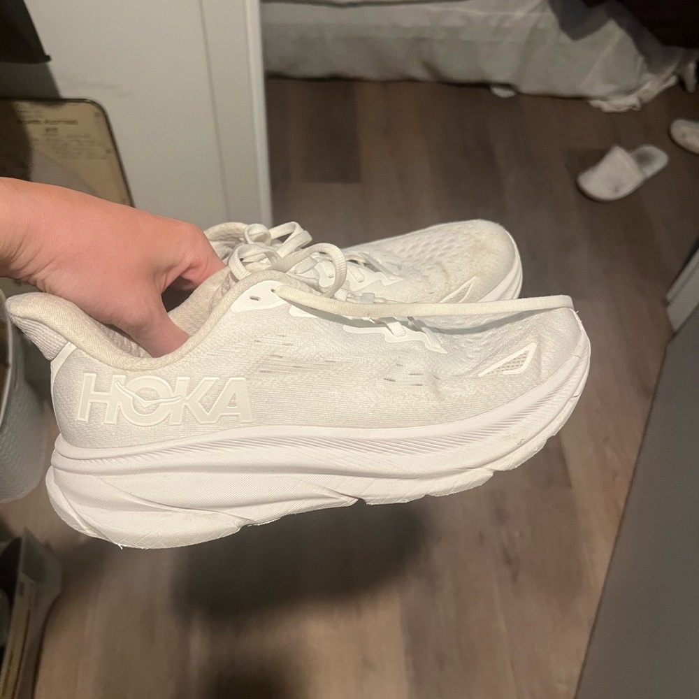 Hoka sneakers lightly worn